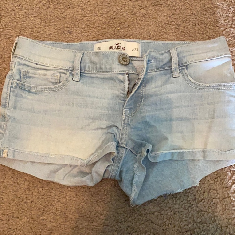 Hollister blue jeans shorts